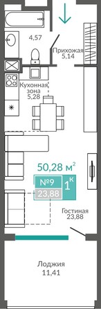 Планировка Номер 50,28 м²