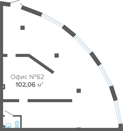 Планировка 1-комн 102,06 м²