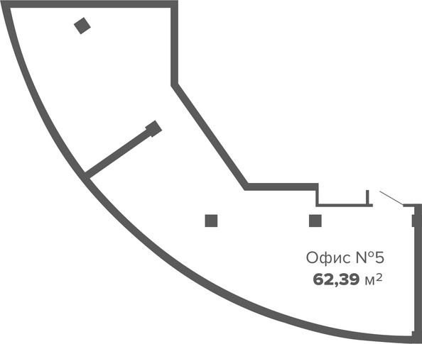 Планировка 1-комн 62,39 м²