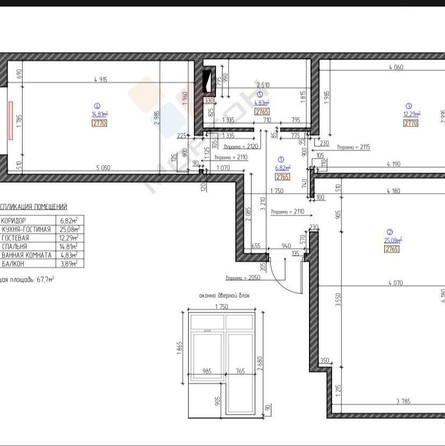 
   Продам 2-комнатную, 64 м², Героя Сарабеева В.И. ул, 3/1

. Фото 2.