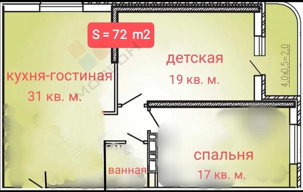 
   Продам 2-комнатную, 70 м², Александра Покрышкина ул, 2/3

. Фото 24.