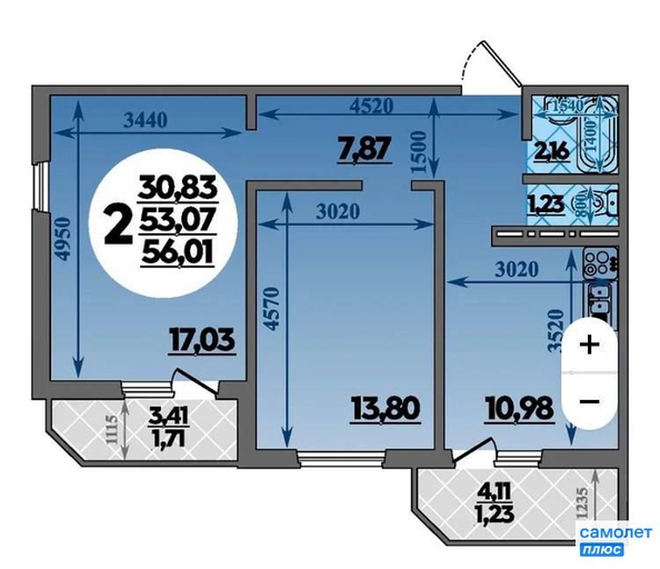 
   Продам 3-комнатную, 77.73 м², Генерала Трошева Г.Н. ул, 21

. Фото 5.