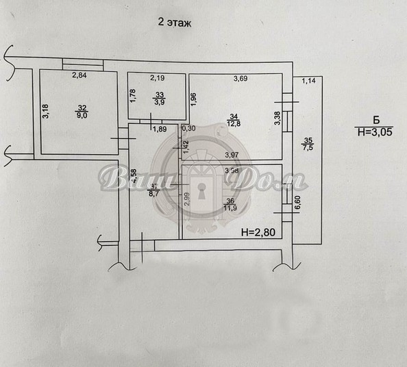 
   Продам 2-комнатную, 46.3 м², Цветочная ул, 41

. Фото 7.