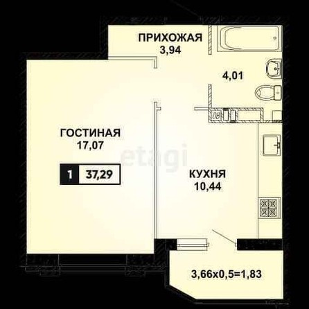 
   Продам 1-комнатную, 37 м², Конгрессная ул, 29

. Фото 38.