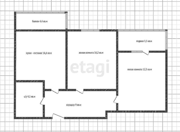 
   Продам 2-комнатную, 56.2 м², Природная ул, 10б/1

. Фото 1.