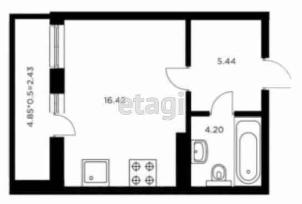 
   Продам студию, 25.7 м², Конгрессная ул, 15

. Фото 11.