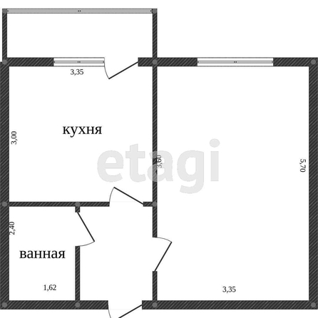 
   Продам 1-комнатную, 34.7 м², Черкасская ул, 135

. Фото 7.