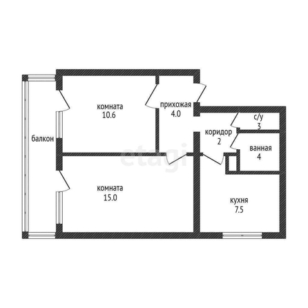 
   Продам 1-комнатную, 43.6 м², Приозерная ул, 19

. Фото 13.