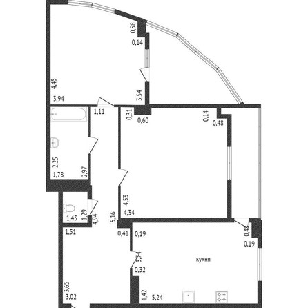 
   Продам 1-комнатную, 64.2 м², Карлсруэвская ул, 6

. Фото 1.