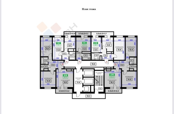 
   Продам 2-комнатную, 65.3 м², Домбайская ул, 55к6

. Фото 2.