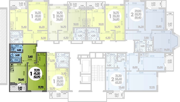 
   Продам 1-комнатную, 42.9 м², Героя Владислава Посадского ул, 17

. Фото 1.