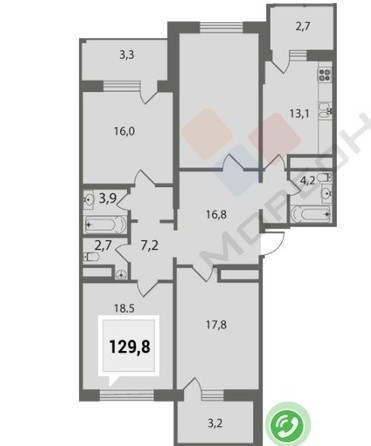 
   Продам 4-комнатную, 150 м², Дальняя ул, 8к1

. Фото 58.