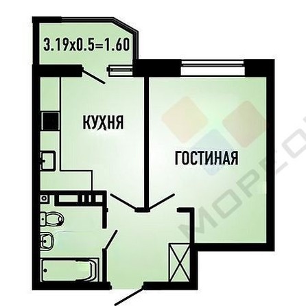 
   Продам 1-комнатную, 38 м², Героя Яцкова И.В. ул, 19/к2

. Фото 10.