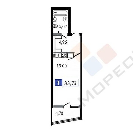 
   Продам студию, 33 м², Мачуги В.Н. ул, 166 лит1.4

. Фото 10.