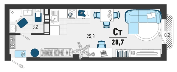 
   Продам 1-комнатную, 29.6 м², Конечная ул, 2

. Фото 1.