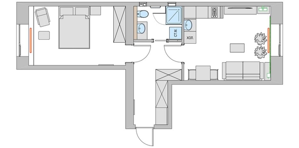 
   Продам 1-комнатную, 35 м², Лермонтова ул, 85

. Фото 2.