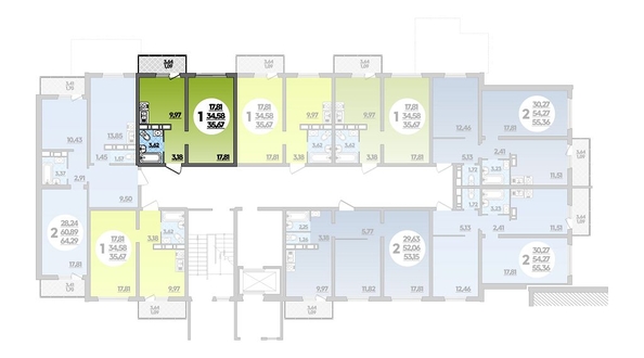 
   Продам 1-комнатную, 35.67 м², Романовский, литера 1

. Фото 1.