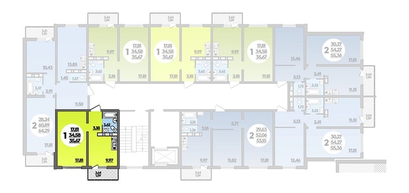 
   Продам 1-комнатную, 35.67 м², Романовский, литера 1

. Фото 1.