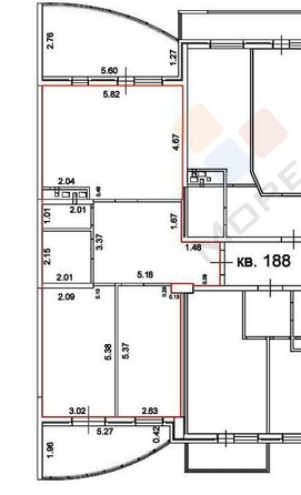 
   Продам 2-комнатную, 77.7 м², Российская ул, 267/3к2

. Фото 25.