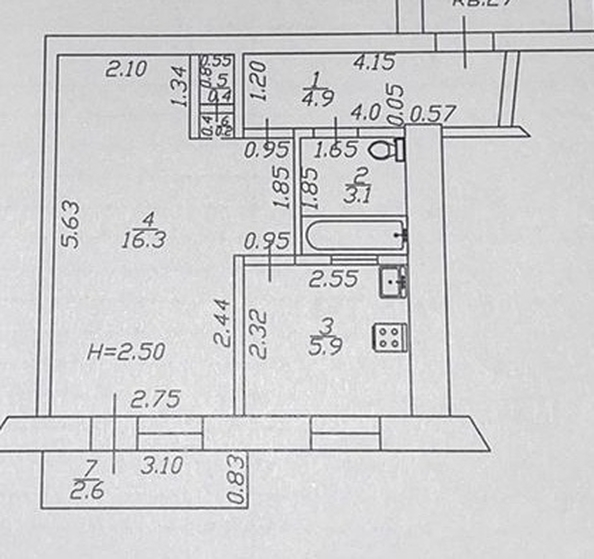 
   Продам 1-комнатную, 33 м², Горького ул, 66

. Фото 11.