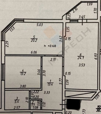 
   Продам 2-комнатную, 77.4 м², Филатова ул, 19

. Фото 2.