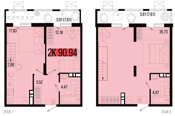 
   Продам 2-комнатную, 90.94 м², Цветной бульвар, литер 1

. Фото 4.