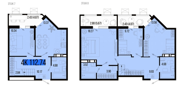 
   Продам 4-комнатную, 112.74 м², Цветной бульвар, литер 4

. Фото 2.