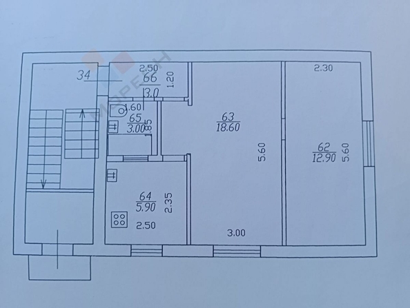 
   Продам 2-комнатную, 43.4 м², Выставочная ул, 6

. Фото 6.