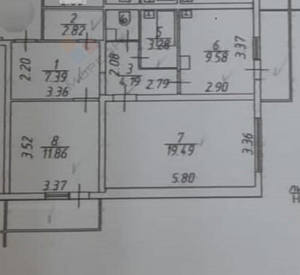 
   Продам 2-комнатную, 65 м², Атарбекова ул, 1/2

. Фото 2.