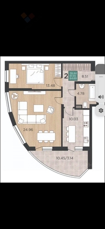 
   Продам 2-комнатную, 61.2 м², Командорская ул, 15

. Фото 24.