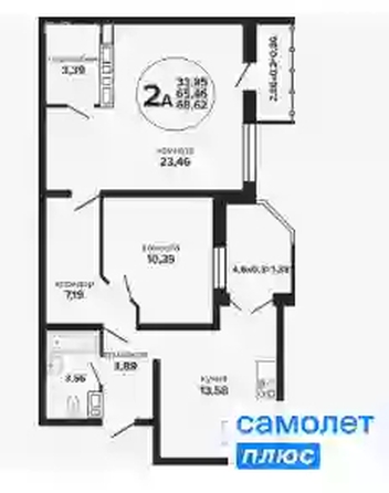 
   Продам 2-комнатную, 68.6 м², Российская ул, 257/7

. Фото 7.