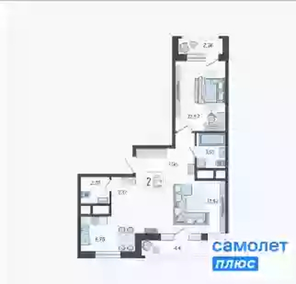 
   Продам 2-комнатную, 57.6 м², Садовое кольцо ул, 9к1

. Фото 10.