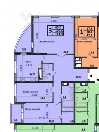 
   Продам 3-комнатную, 105.2 м², Уральская ул, 75к2

. Фото 8.