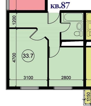 
   Продам 1-комнатную, 33.7 м², Калараша ул, 139

. Фото 6.