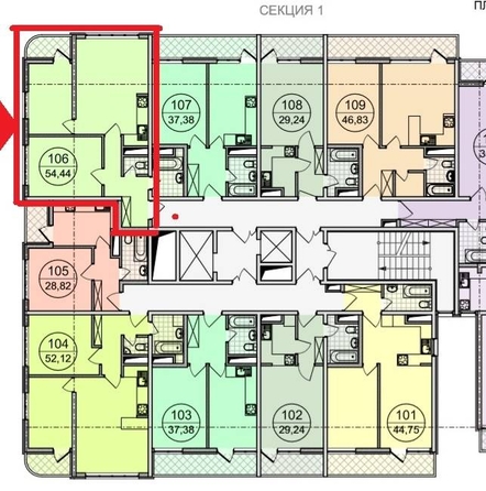 
   Продам 2-комнатную, 54.44 м², Бытха ул, 4/10А

. Фото 7.