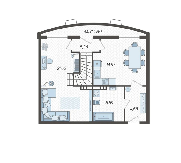 
   Продам 3-комнатную, 104.83 м², Режиссёр, литера 4

. Фото 2.