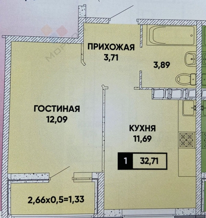 
   Продам 1-комнатную, 30.8 м², Наставников ул, 14

. Фото 9.