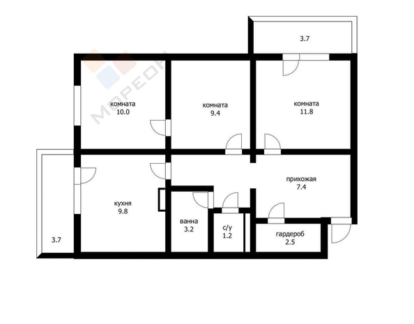 
   Продам 2-комнатную, 59.6 м², Героев-Разведчиков ул, 30

. Фото 16.