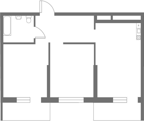 
   Продам 2-комнатную, 51 м², Искры ул, 66/10

. Фото 2.