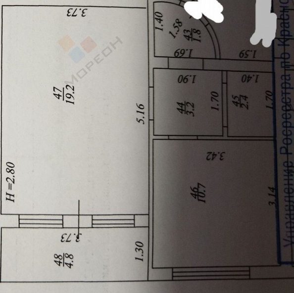 
   Продам 1-комнатную, 37.3 м², Тепличная ул, 102

. Фото 6.