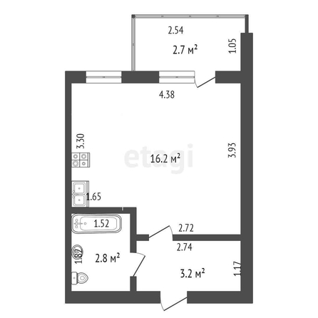 
   Продам студию, 22.6 м², Западный Обход ул, 39/2  1

. Фото 13.