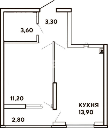 
   Продам 1-комнатную, 32 м², Западный Обход ул, 39/2

. Фото 1.