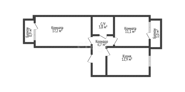 
   Продам 2-комнатную, 53.6 м², Тургенева ул, 33/2  23

. Фото 1.