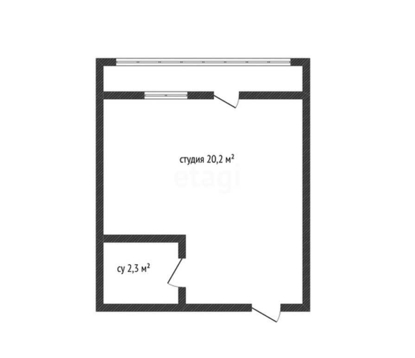 
   Продам студию, 20.2 м², Константина Гондаря ул, 103 к1

. Фото 1.