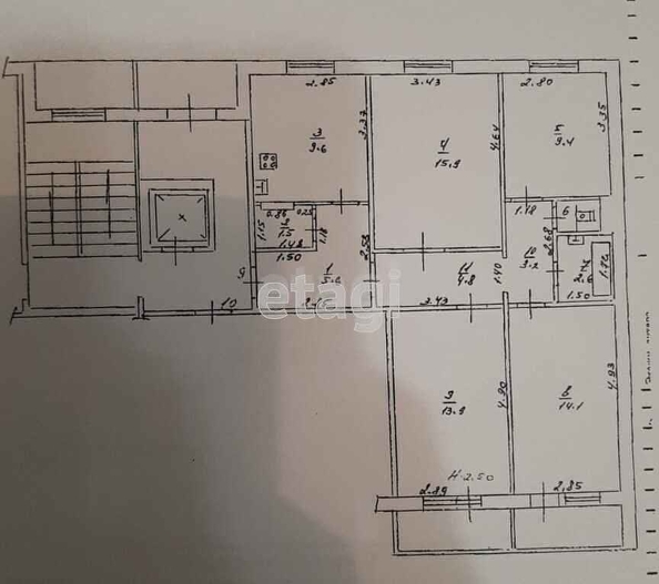 
   Продам 4-комнатную, 81.6 м², Черкасская ул, 45

. Фото 11.