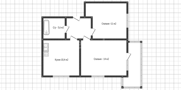 
   Продам 2-комнатную, 45.3 м², Конгрессная ул, 41/1  1

. Фото 1.