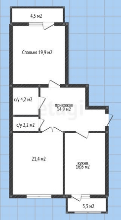 
   Продам 2-комнатную, 79.7 м², Черниговская ул, 1

. Фото 15.