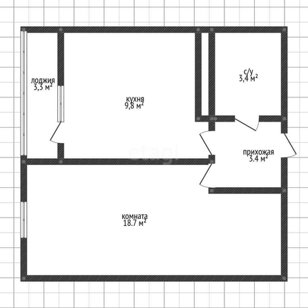 
   Продам 1-комнатную, 35 м², Заполярная ул, 39/10

. Фото 1.