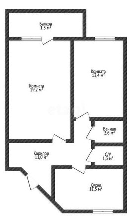 
   Продам 2-комнатную, 57 м², Домбайская ул, 10

. Фото 1.