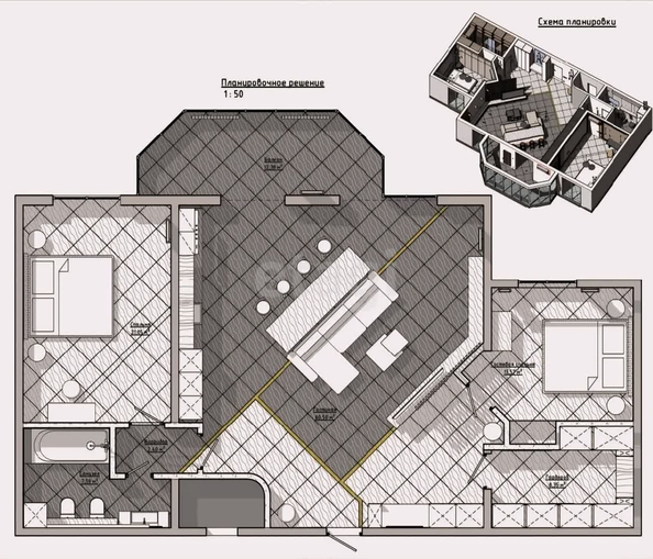 
   Продам 3-комнатную, 125.8 м², Кубанская Набережная ул, 37

. Фото 12.